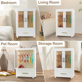 Pet Storage Wardrobe with Wheels & Hanging Rods