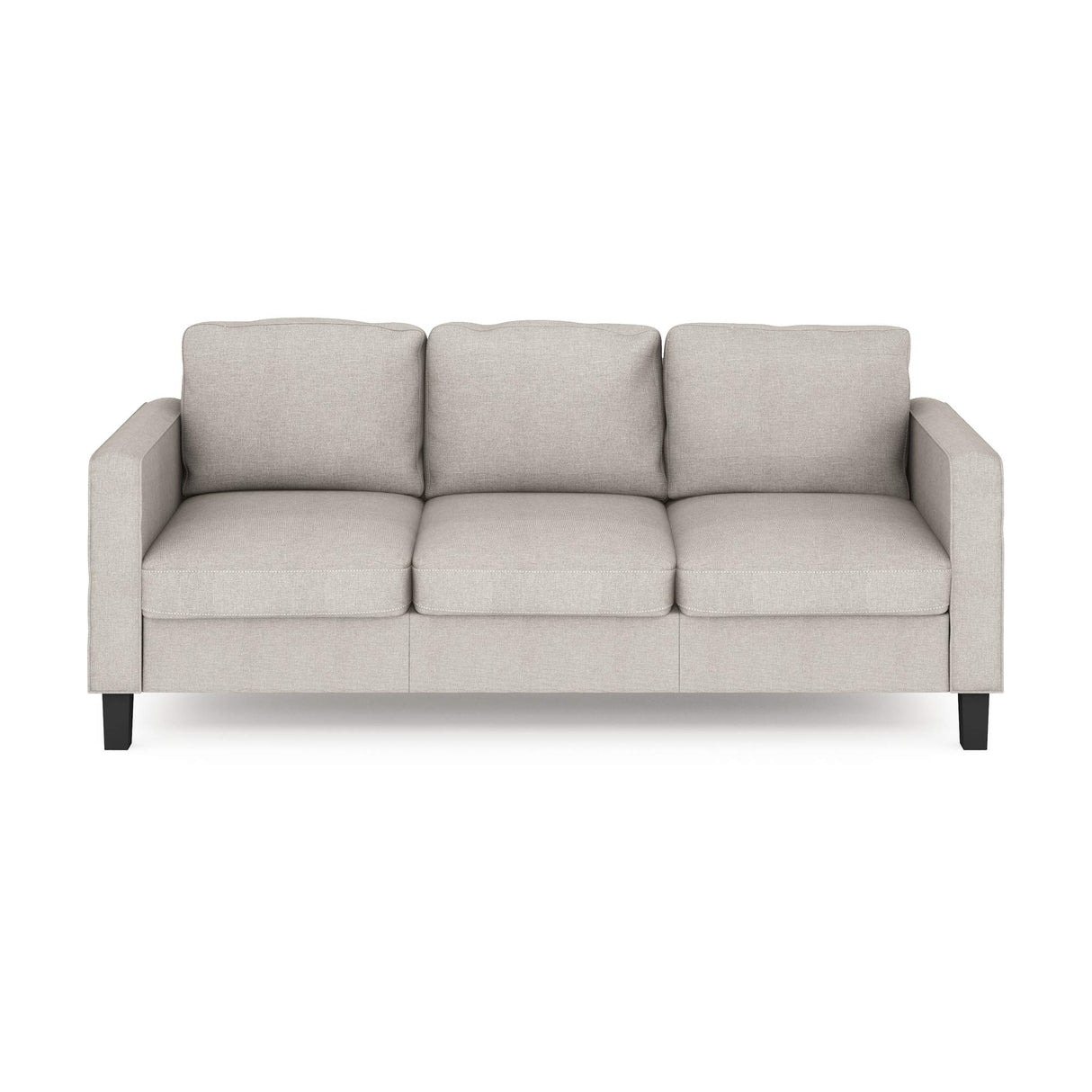 Bayonne Modern Upholstered 3-Seater Sofa Couch for Living Room, Fog