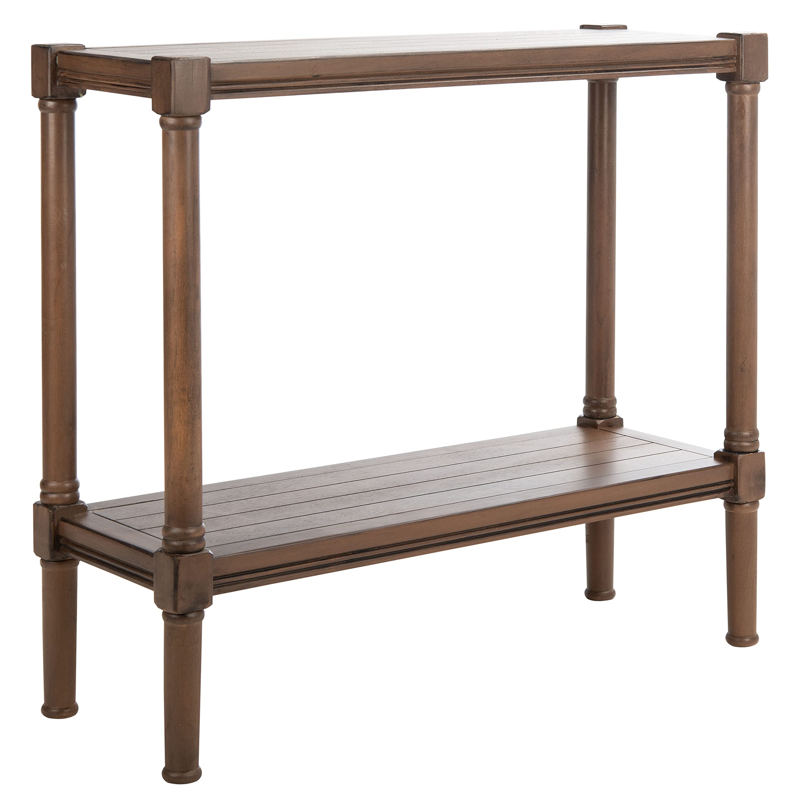 Rafiki Brown Console Table with Lower Shelf