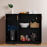 Buffet Cabinet with Storage, Accent Storage Cabinet with Doors and Shelves, Sideboard