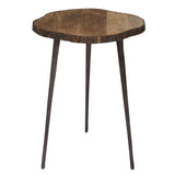 Mango Wood Side End Accent Table End Table, Side Table 21" x 21" x 25", Brown