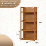 Book Shelf and Bookcase Floorstanding 4-Tier Modern Open Bookshelf Book Case Display Shelf Book Storage Home Decor Furniture for Office Bedroom Living Room