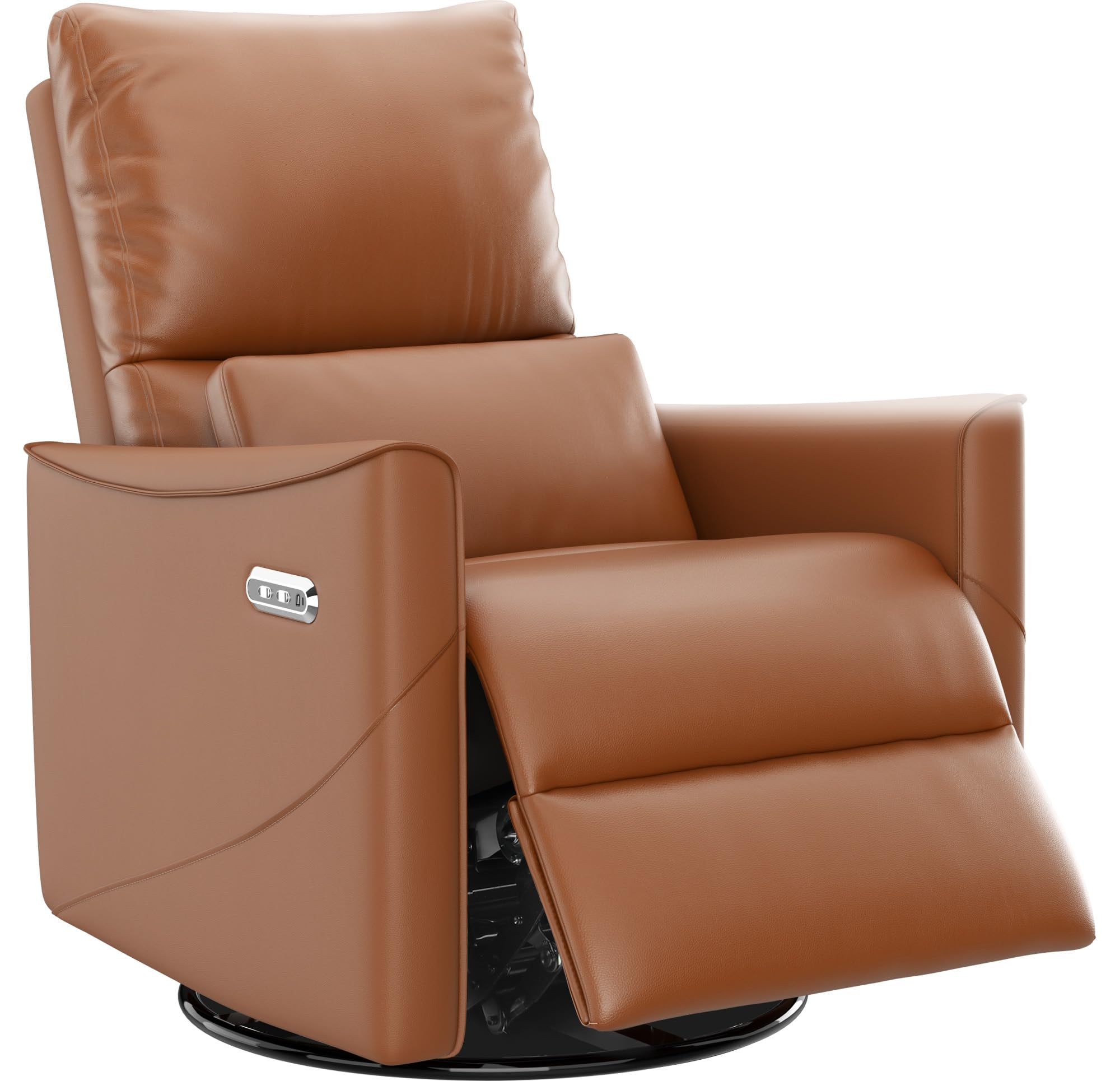 Swivel Rocker Recliner Chair for Adults, Glider Nursery Reclining Chair with Lumbar Support