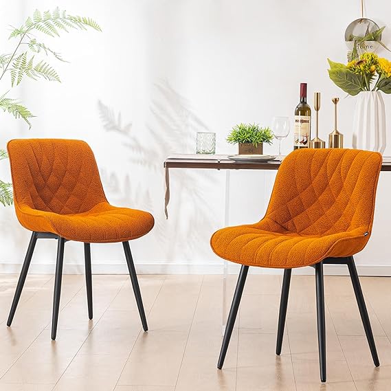 Dining Chairs Set of 2 Mid Century Modern Kitchen Chair Comfortable