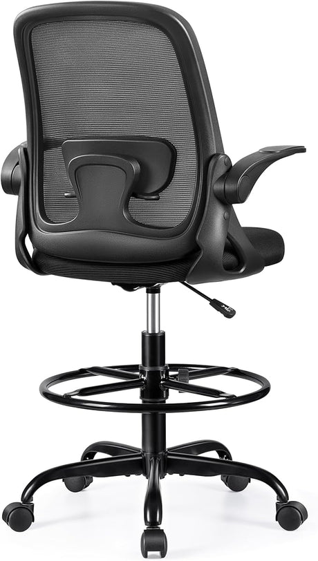 Office Chair Ergonomic Desk Chairs with Lumbar Support and Flip-up Arms, Comfortable