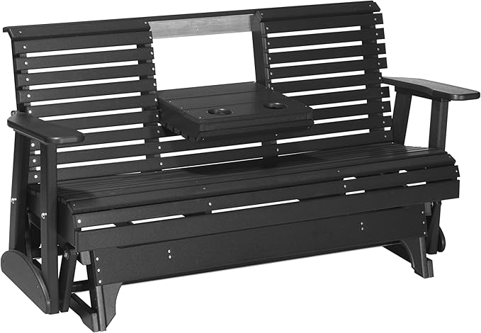 5' Plain Double Glider Bench, 2 Person Glider Chair, 2 Seat Outdoor Glider, Outdoor