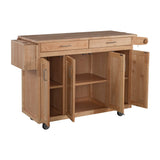 General Line Kitchen Mobile Cart with Drop Leaf Breakfast Bar