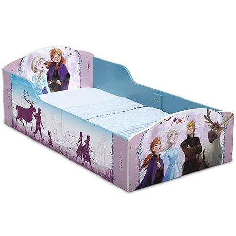 Disney Frozen II Toddler Bed – Wooden Kids Bed with Guardrails