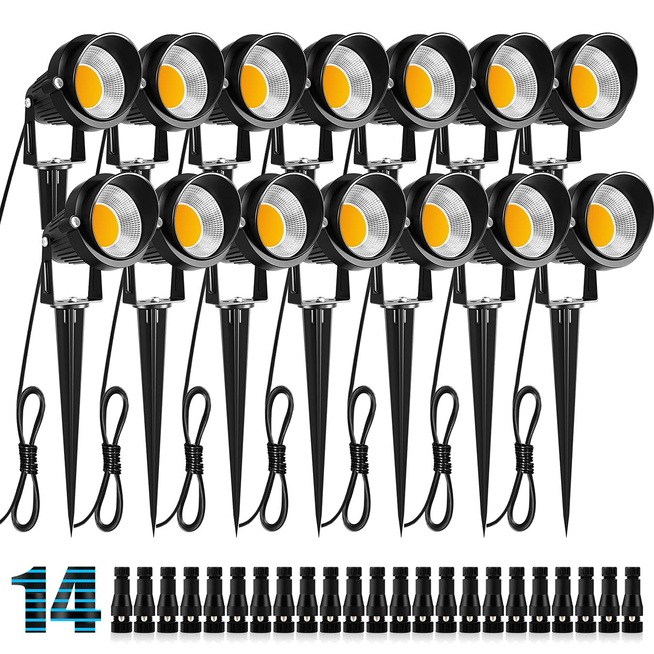 10W Low Voltage Landscape Lights LED Landscape Lighting with Connectors
