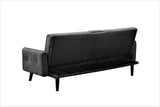 Hash Sleeper Sofa Bed with Folding Backrest, Cup Holder and Linen Fabric Upholstery,