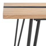 Home Collection Alarick Mid-Century Modern Natural/Black Hairpin Leg Dining Table