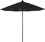 California Umbrella Venture Series Push Open Commercial Patio Umbrella, 9' Round, Sunbrella, ALTO908117-5416, Aruba