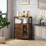 Storage Cabinet, Bathroom Storage Cabinet Organizer with 3 Removable Drawers and 1 Door,