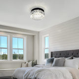 Light, Crystal Ceiling Light LED Chandelier for Bedroom Flush Mount Light Fixture Hallway