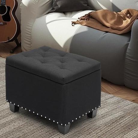 Rectangular Storage Ottoman, 24" Bench Ottoman Storage