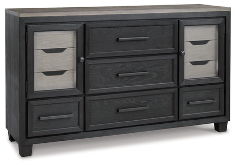 Foyland Contemporary Dresser with Felt-Lined Top Drawer