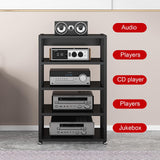 Media Cabinet Stand Audio/Video Component Cabinet Stereo Rack Audio Tower
