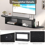 Floating TV Shelf with Open Storage, Floating Entertainment Center for TVs Up to 55 Inches, Floating TV Stand