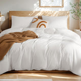 100% Washed Cotton Duvet Cover Set 3 Pieces Cotton Duvet Cover Set 2 Pillowcase