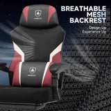 Ergonomic Mesh Gaming Chair with Footrest - High-Back Reclining Office Chair