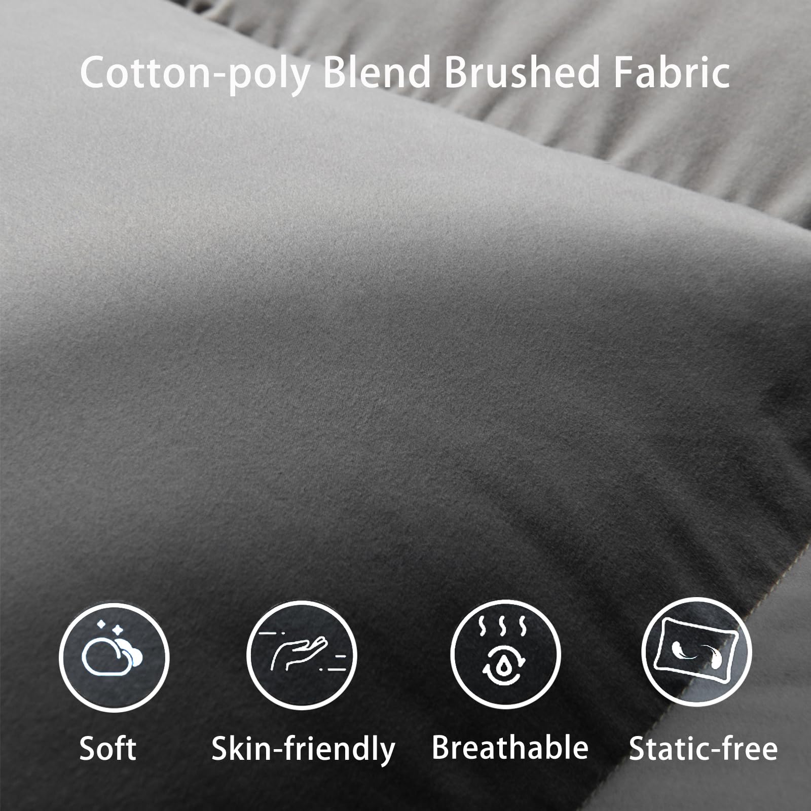 HYVIF Luxury Gray Feathers Down Fiber Comforter Twin Size - Down Fiber Duvet Core for All Seasons - Soft and Medium Warmth Hotel Collection Duvet Insert - Fluffy and Cozy，Twin (68 X 90”)