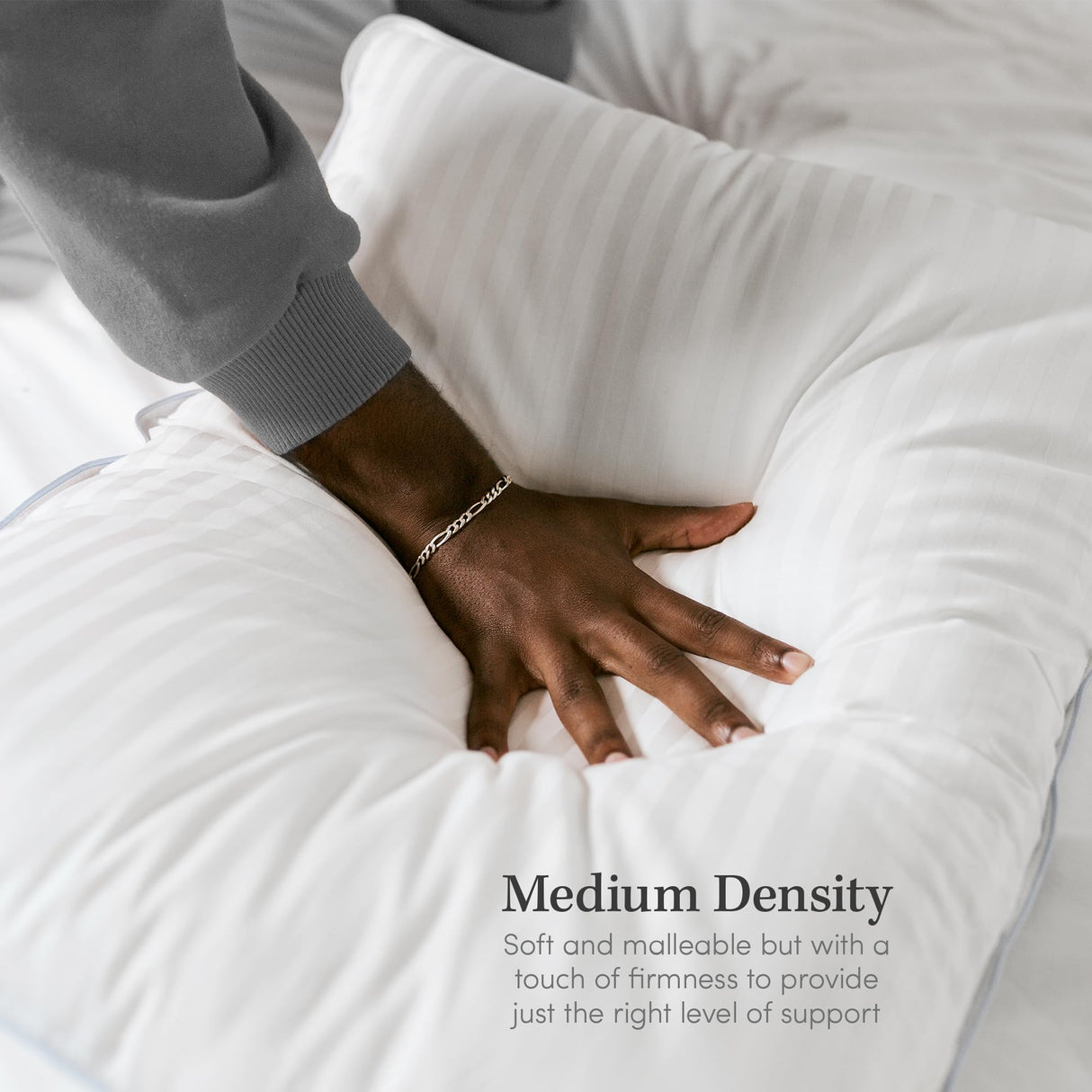 eLuxurySupply 4-Pack Premium Bed Pillows - Medium Density and Medium Loft Ideal for Back and Side Sleepers - 100% Cotton Casing - 20"X28" Standard/Queen Size