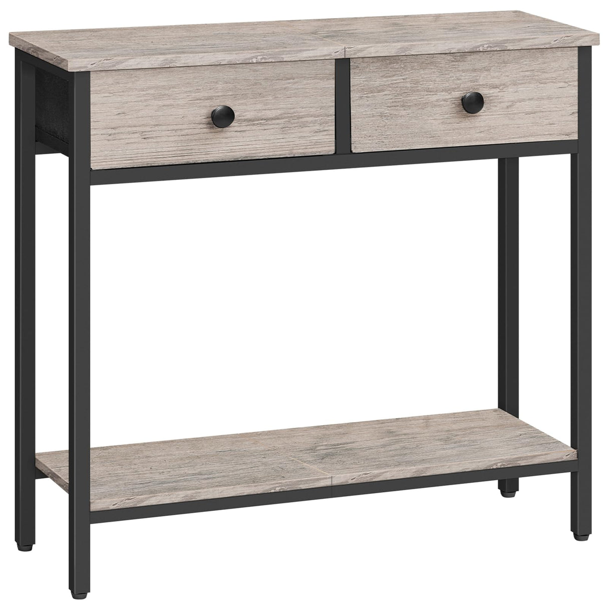 29.5" Narrow Console Table with 2 Fabric Drawers, Small Entryway Table