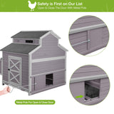 Chicken Coop with Large Nesting Box Outdoor Wooden Hen House Poultry Cage