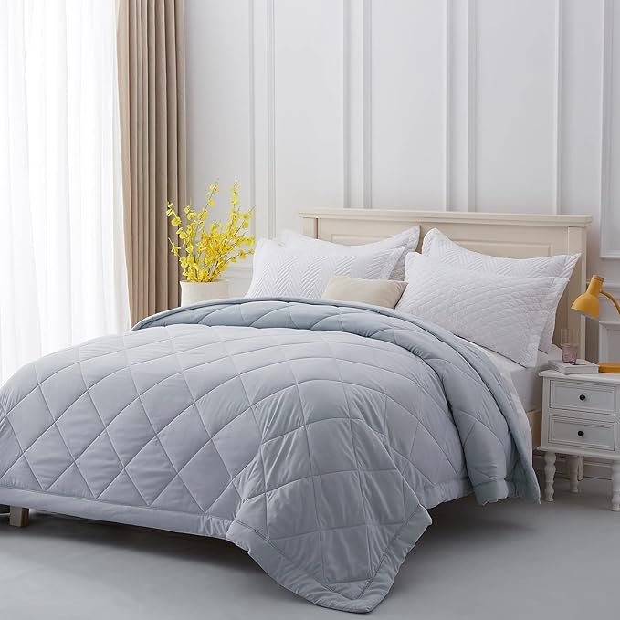 Olive Grey Down Alternative Bedding Comforters Queen Size