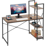 Computer Desk with 4 Tier Storage Shelf- 47 Inch Home Office Table