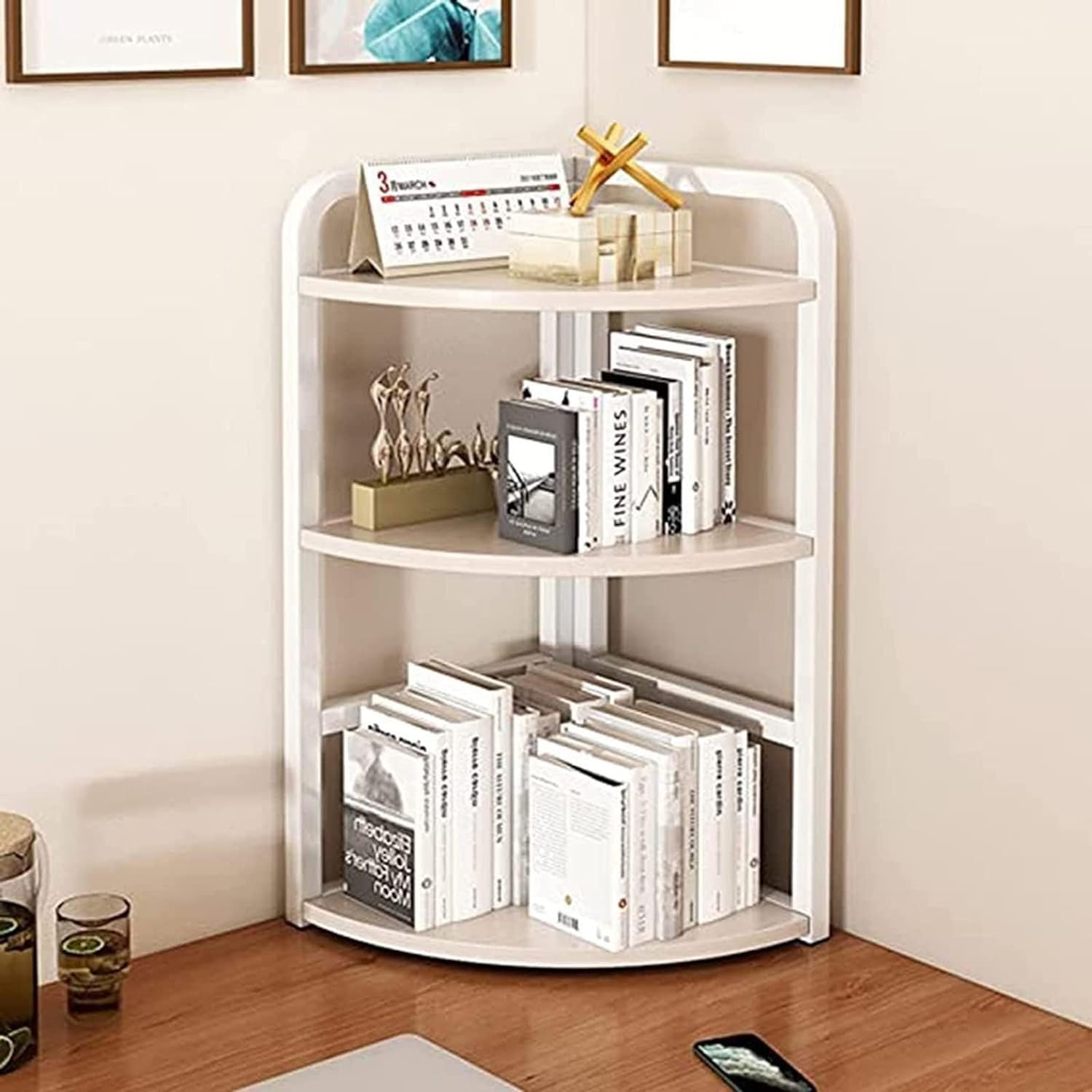 Front Door Awning ktop Bookshelf Office Storage Rack 3-Tier Wrought Iron ktop Bookshelf, ktop Bookshelf Storage Organizer, Freestanding Co Display Shelf JXB