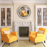 26.8" Round Black Wall Mirror - Large Circle Mirror with Metal Frame