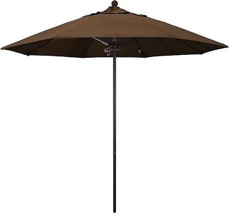 California Umbrella Venture Series Push Open Commercial Patio Umbrella, 9' Round, Sunbrella, ALTO908117-5416, Aruba