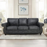 Couchus Mid-Century Vintage Sofa Couches with Rivet Design,loveseat Sofa