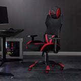 Ergonomic Mesh Gaming Chair with Lumbar Support - Black & Red
