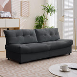 80" Chenille Loveseat Sofa, Comfy Cloud Couch Sofa with Pillow-Designed Armrest