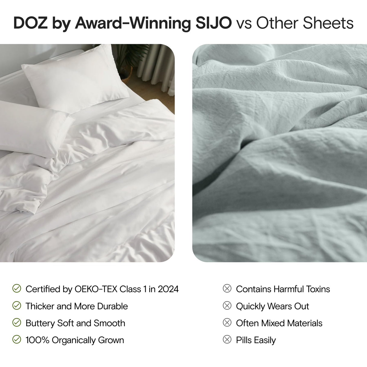 DOZ Duvet Cover Set, 100% Viscose derived from Bamboo, Organically Grown, Buttery Soft, Cooling Duvet Covers, High GSM, 1 Duvet Cover and 2 Pillowcases, 90"x90" (Forest, Full/Queen)