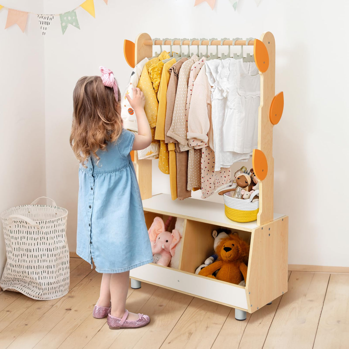 Tree Kids Dress Up Rack, Dress Up Storage for Toddlers, Kids' Costume Organizer Center