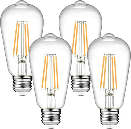 Dimmable Vintage LED Edison Bulbs, 6W, Equivalent 60W, 700lm, Warm White 2700K