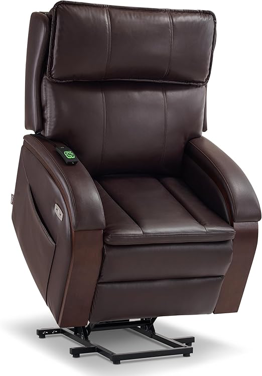 Power Lift Recliner Chair Sofa with Massage and Heat, Adjustable Headrest for Elderly