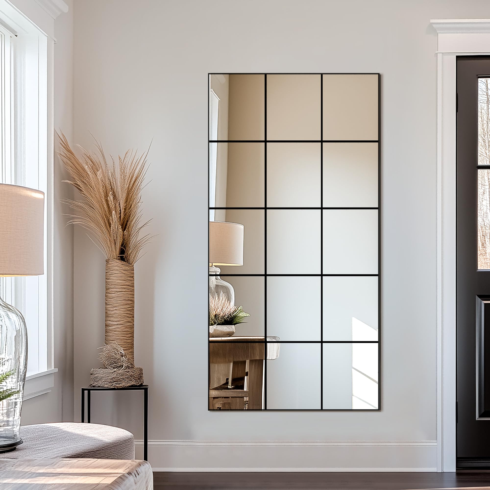 Wall Mirror, Full Length Floor Mirror, Window Pane Mirror