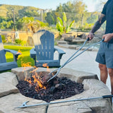 40" Fire Tongs Firewood Grabbers, Stainless Steel Large Fire Pit Tool Indoor Fireplace