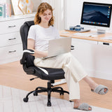 Ergonomic Office Chair with Lumbar Support - White Executive Desk Chair