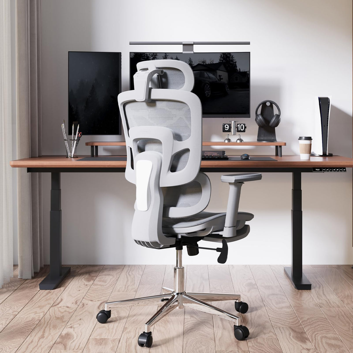 Ergonomic Office Chair, Adjustable Headrest with 3D Armrest, Office Chair with Adjustable