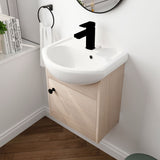 18" Bathroom Vanity with Sink, 18 Inch Floating Bathroom Vanity for Small Space