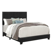 Shirin Full Size Bed, Wood, Nailhead Trim, Upholstered Headboard