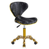 Armless Office Chair with Wheels - Height Adjustable Vanity Desk Stool