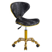 Armless Office Chair with Wheels - Height Adjustable Vanity Desk Stool