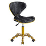 Armless Office Chair with Wheels - Height Adjustable Vanity Desk Stool