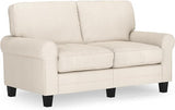 Copenhagen 73" Rolled Arm Sofa, Easy Care Polyester, Soft Pillow Back, Pocket Coil Seat Cushions, Removable Covers,